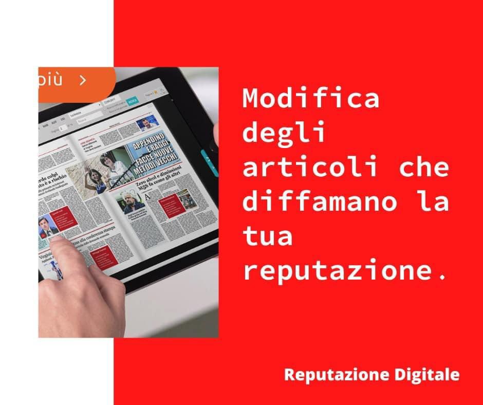 Reputazione Digitale - Studio di Consulenza Legale - Diritto Oblio - Cancellazione Informazioni dal Web"